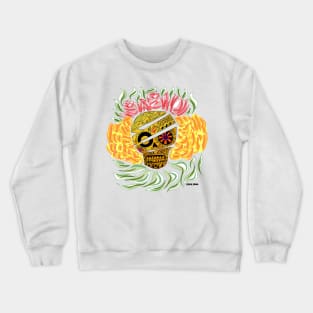 golden paper skull ecopop Crewneck Sweatshirt